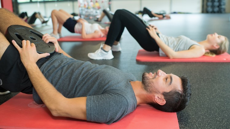 Man doing kegel exercises